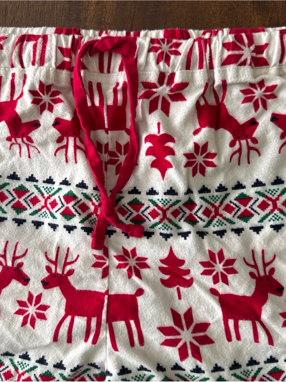 Hanna Andersson Unisex M Pajama Pants Relaxed Flannel Pockets Reindeer Lounge - Picture 4 of 7